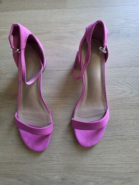 Aldo Hot Pink Ankle-Strap Open-Toe Heels